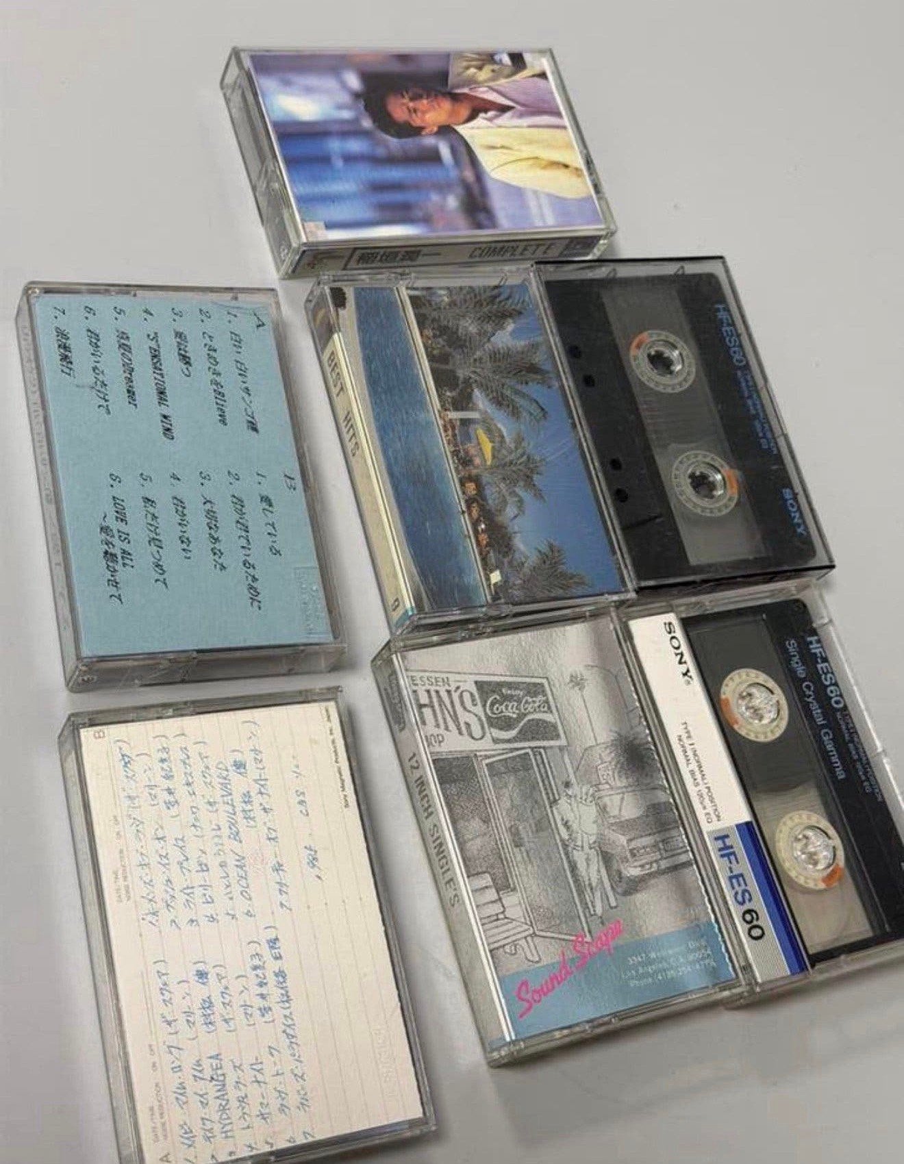 7x Cassettebandjes Sony HF-ES + Japanse Muziek Set vintage, Cd's en Dvd's, P, 2 t/m 25 bandjes, P, P