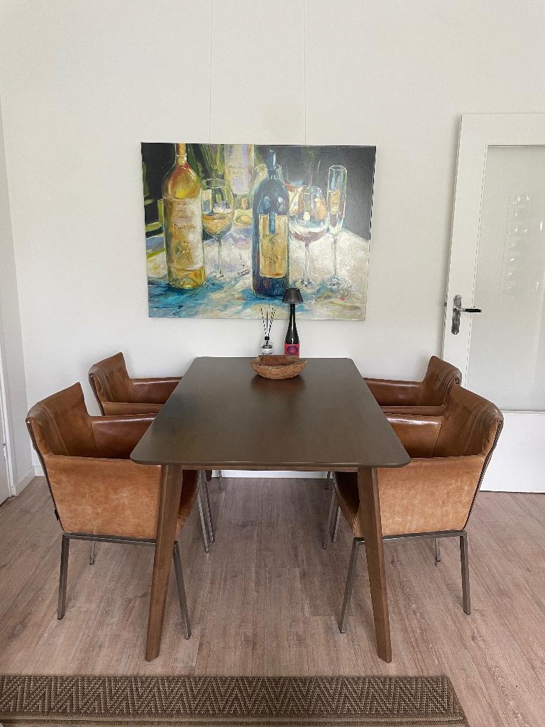 Sklum houten tafel 150x90, Huis en Inrichting, Tafels | Eettafels, Ophalen, 100 tot 150 cm, 50 tot 100 cm, Zo goed als nieuw
