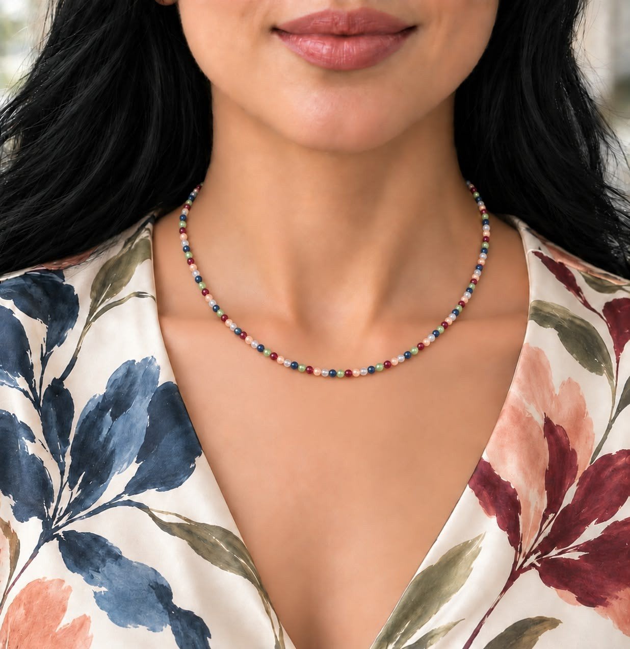 Elegante gefacetteerde edelstenen ketting, Verzenden, Nieuw