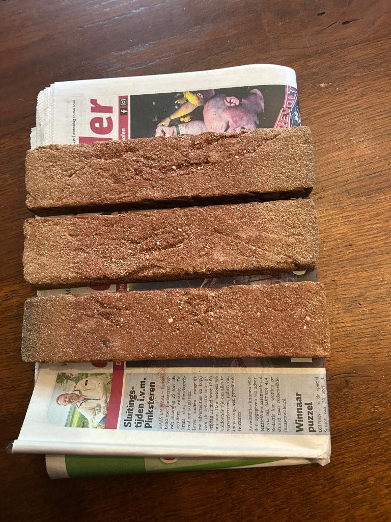 steenstrips rood, Doe-het-zelf en Verbouw, Metselstenen, Ophalen of Verzenden, Nieuw, Bakstenen