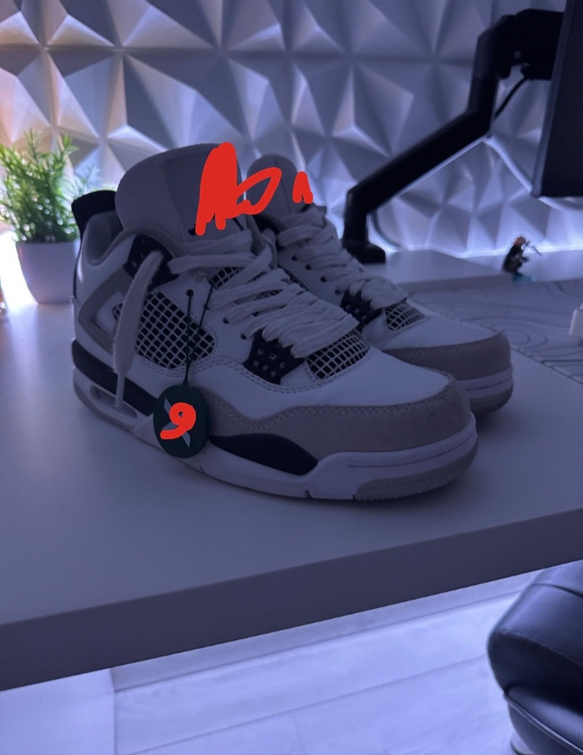 Jordan 4 Retro Military Black - Maat 41, Kleding | Heren, Wit, Nieuw, Ophalen of Verzenden, Sneakers of Gympen