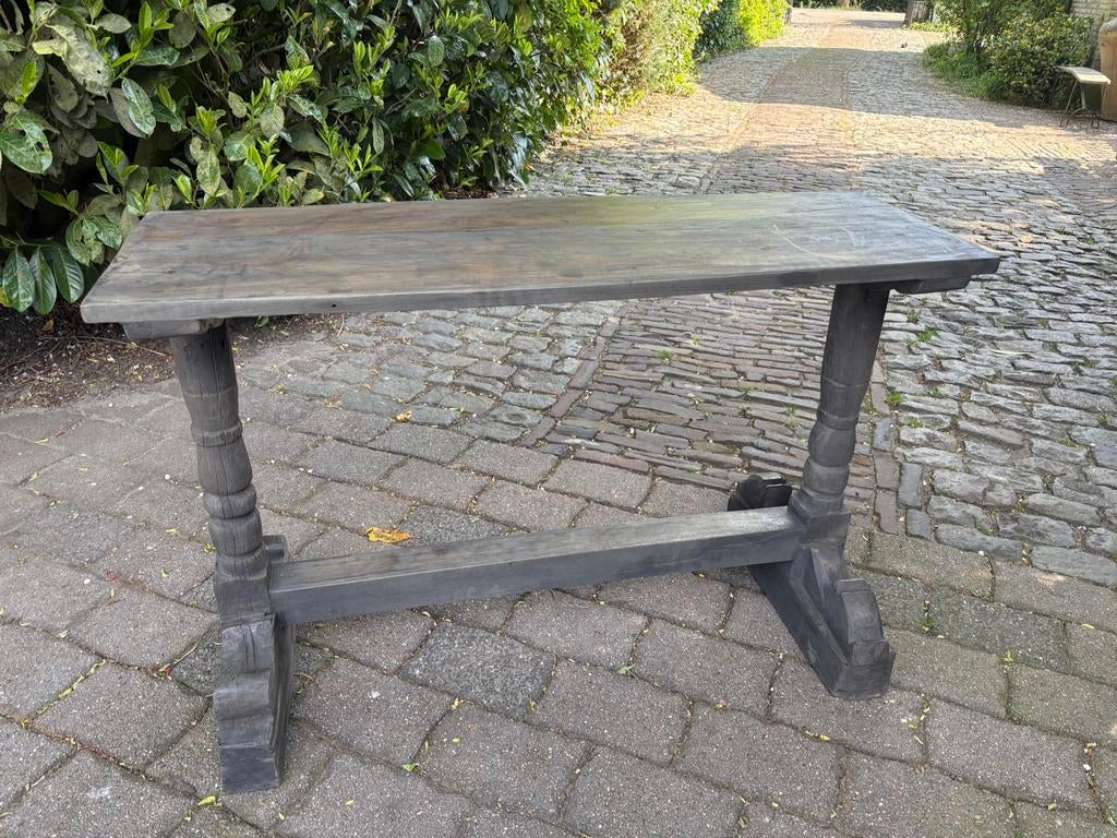Sidetable - oud hout - stoer - sober, Huis en Inrichting, Ophalen, 100 tot 150 cm, Teakhout, Stoer sober