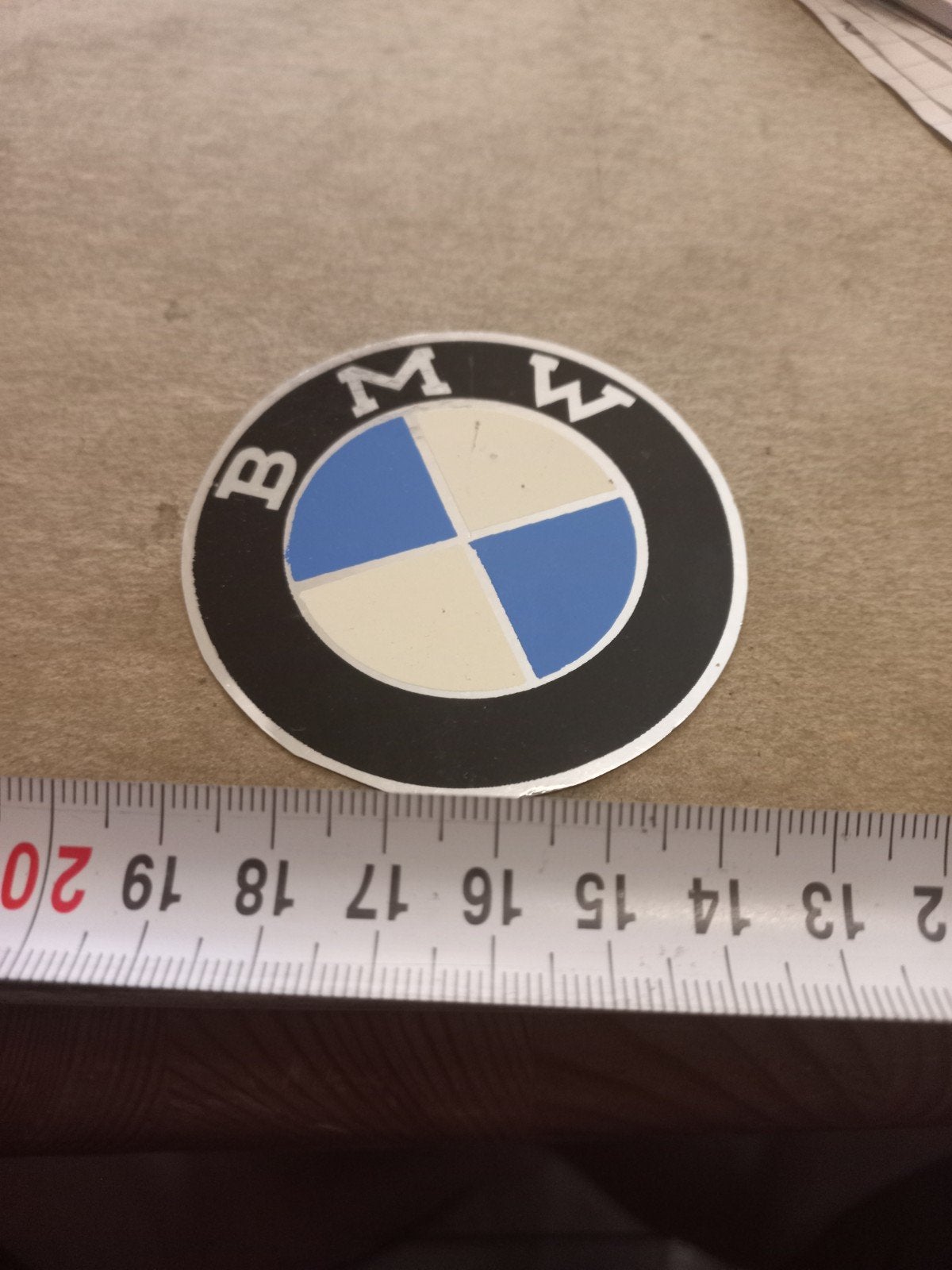 BMW logo embleem sticker - 7,5 cm, Ophalen of Verzenden, Gebruikt