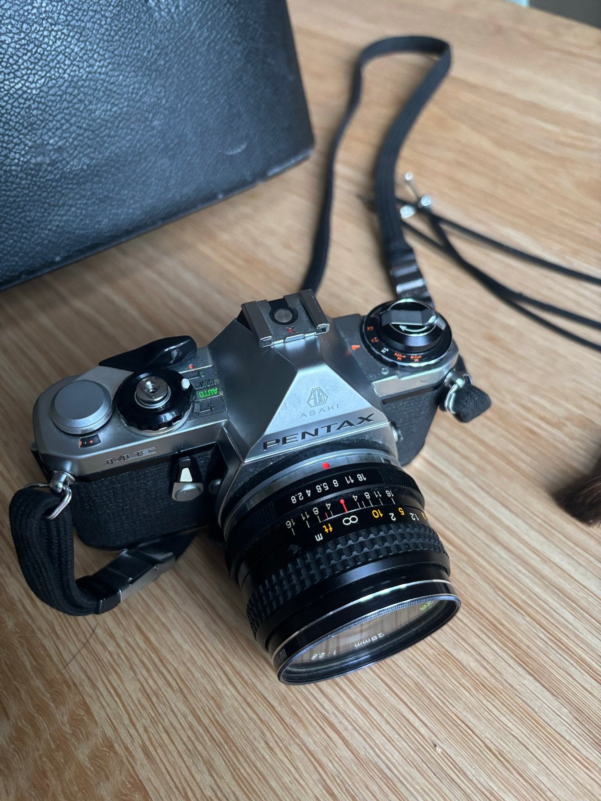 Vintage Pentax camera set met accessoires en antiek statief, Pentax, Camera, Ophalen of Verzenden, Gebruikt
