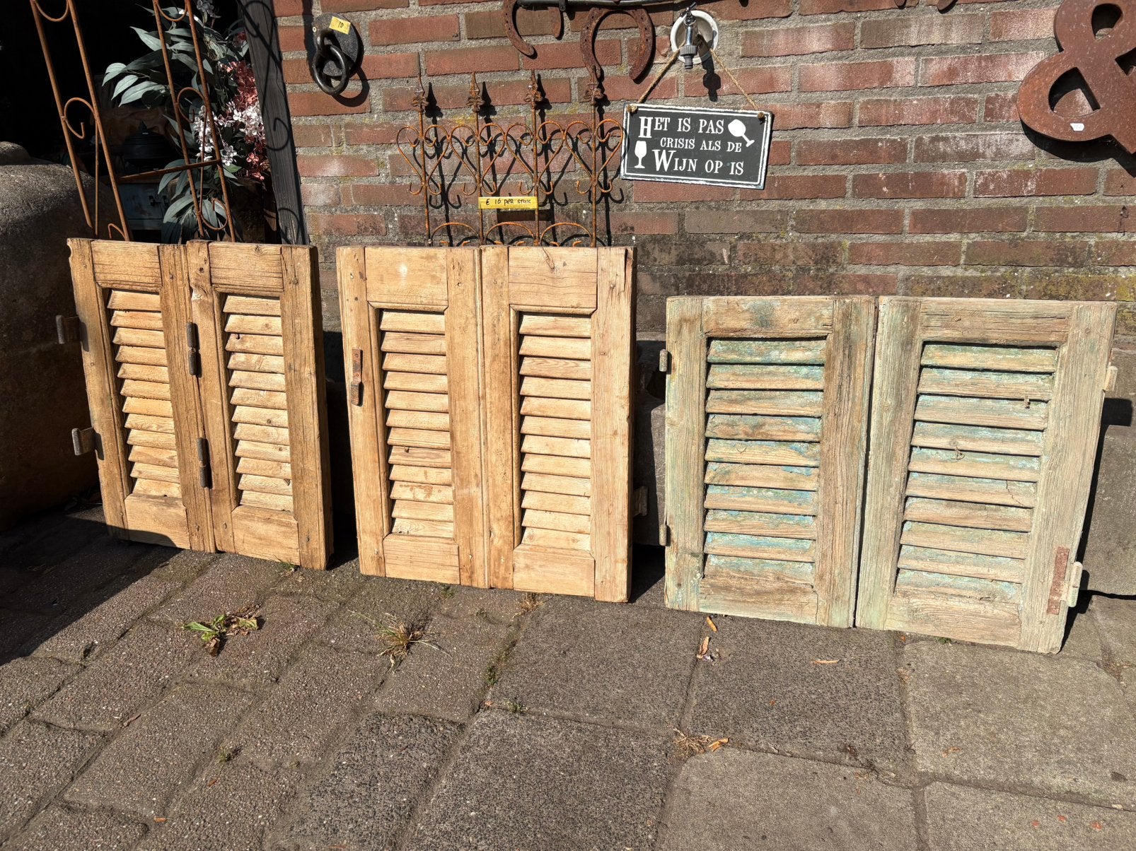 Set van 2 oude gave Louvre luikjes, Ophalen of Verzenden