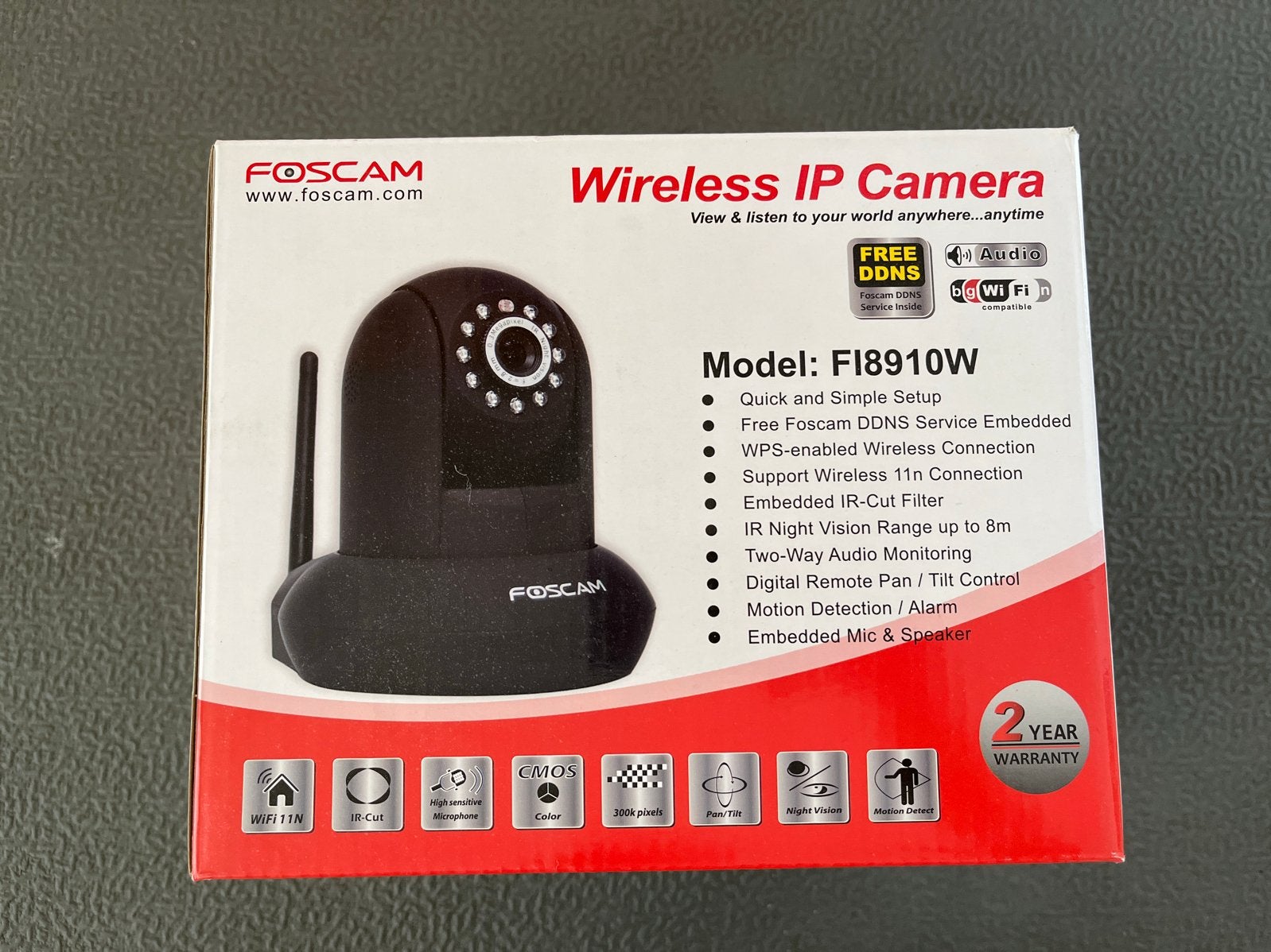 Foscam FI8910W Draadloze IP Camera - Nieuw in doos, Ophalen of Verzenden, Nieuw, Binnencamera