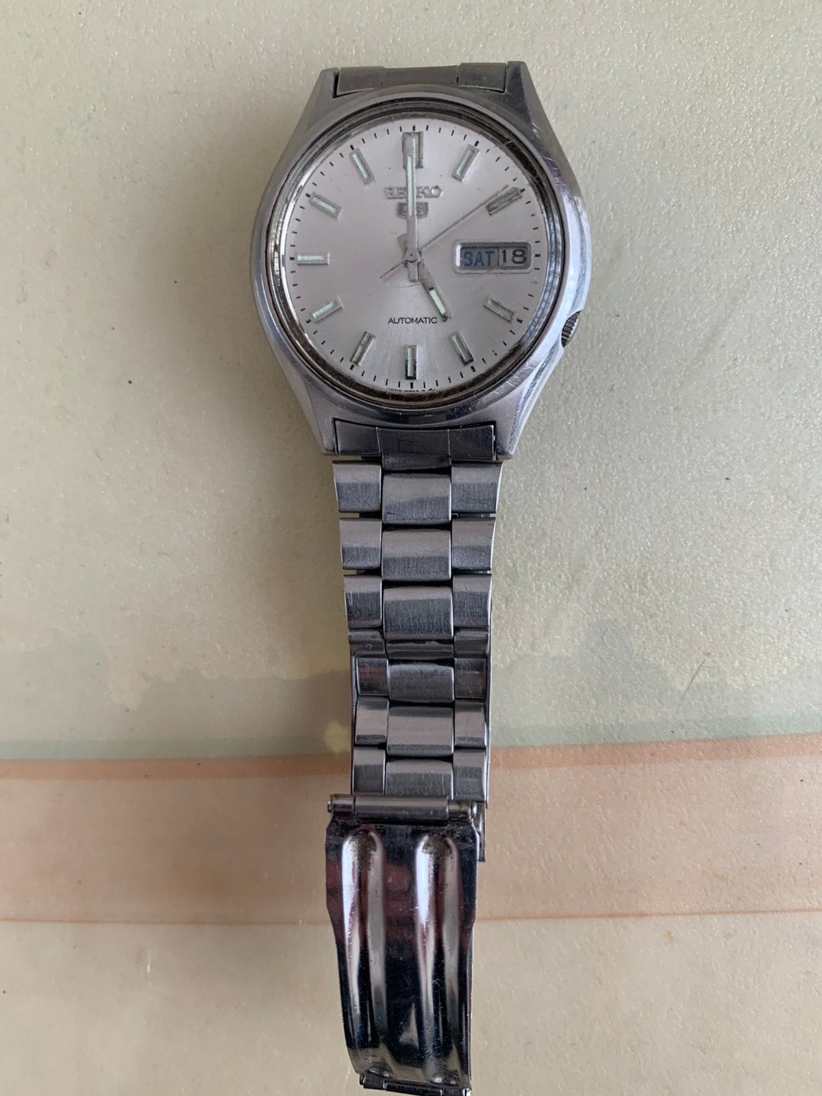 Seiko automatich heren horloge, Sieraden, Tassen en Uiterlijk, Horloges | Antiek, Seiko, Staal, Polshorloge, Ophalen of Verzenden