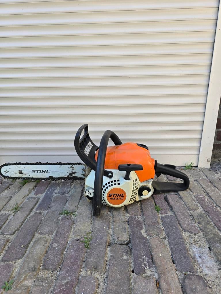 Stihl MS 211 C benzine kettingzaag, Ophalen of Verzenden, Gebruikt