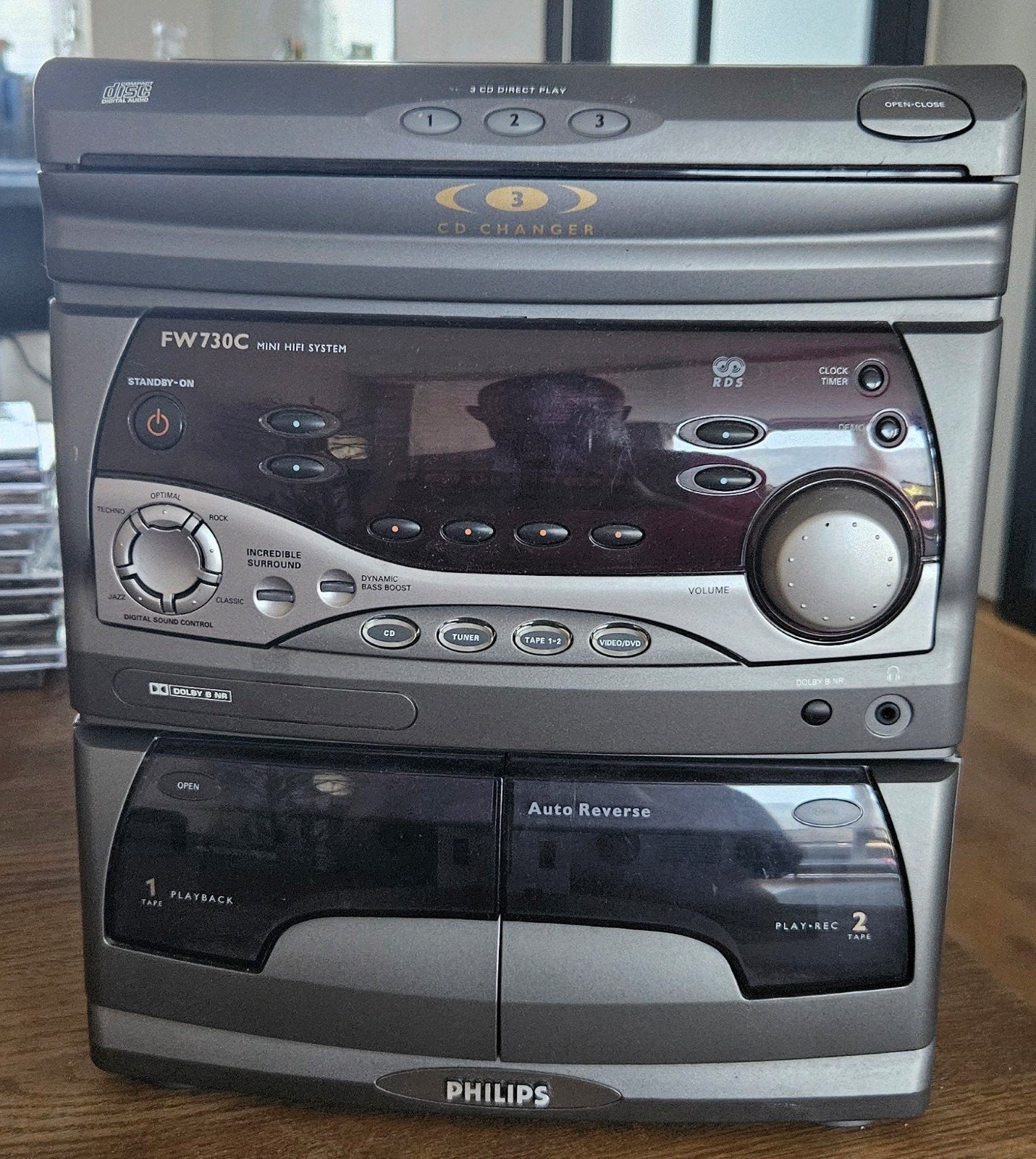 Philips FW730C, hele goede staat en 3CD Changer, Ophalen, Philips, Tiptoetsen