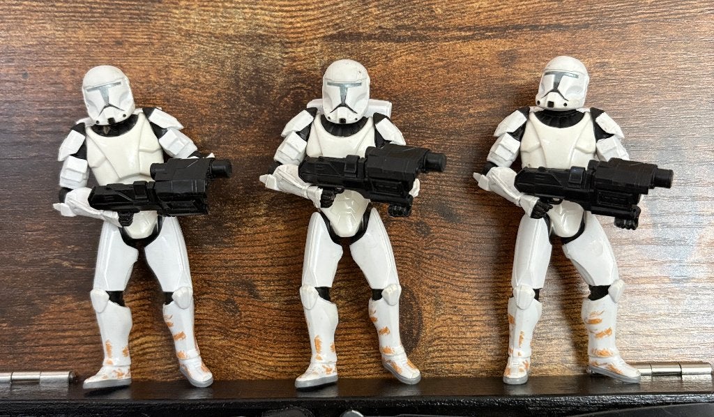Star Wars 3x Clone Trooper Commandos Action Figures, Ophalen of Verzenden, Gebruikt, Actiefiguurtje