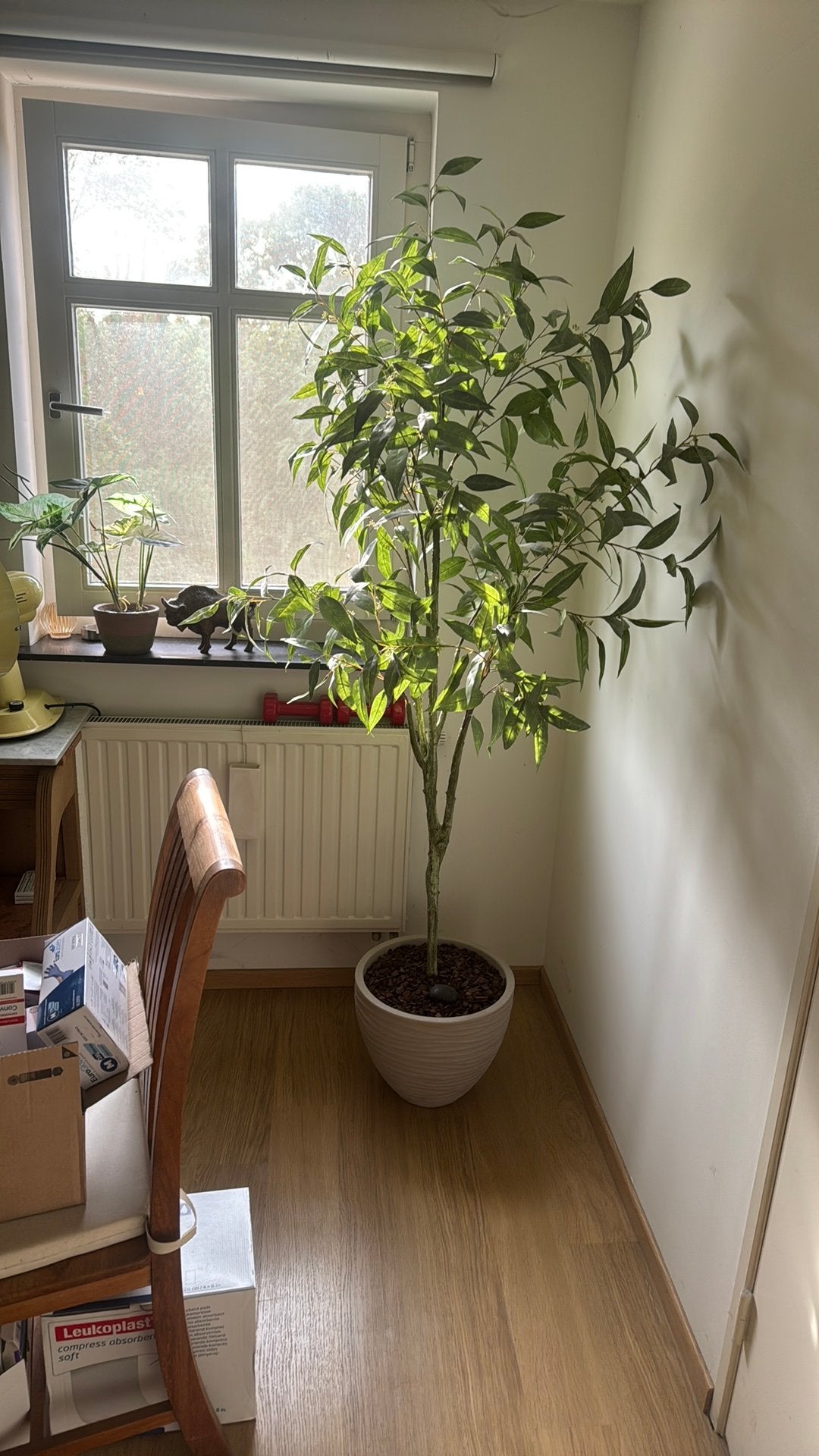 Kunstplant ecalyptus merk emerald, Huis en Inrichting, Kamerplanten, Ophalen, In pot, Halfschaduw, 150 tot 200 cm