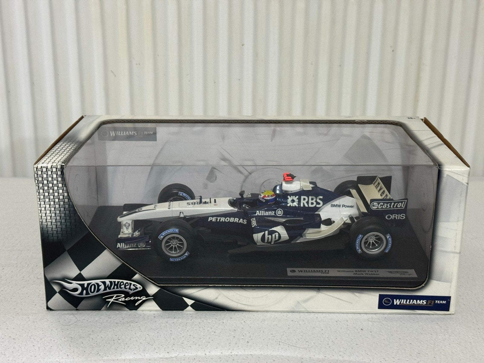 1:18 Williams BMW FW27 Webber HotWheels, Ophalen of Verzenden, Zo goed als nieuw, Auto, Hot Wheels