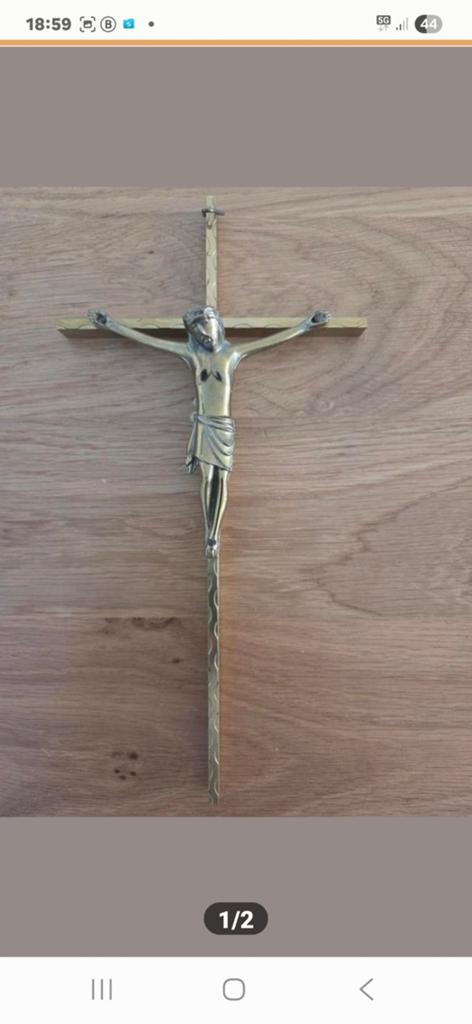 Antiek bronzen kruisbeeld - Christus aan het kruis, Antiek en Kunst, Ophalen of Verzenden