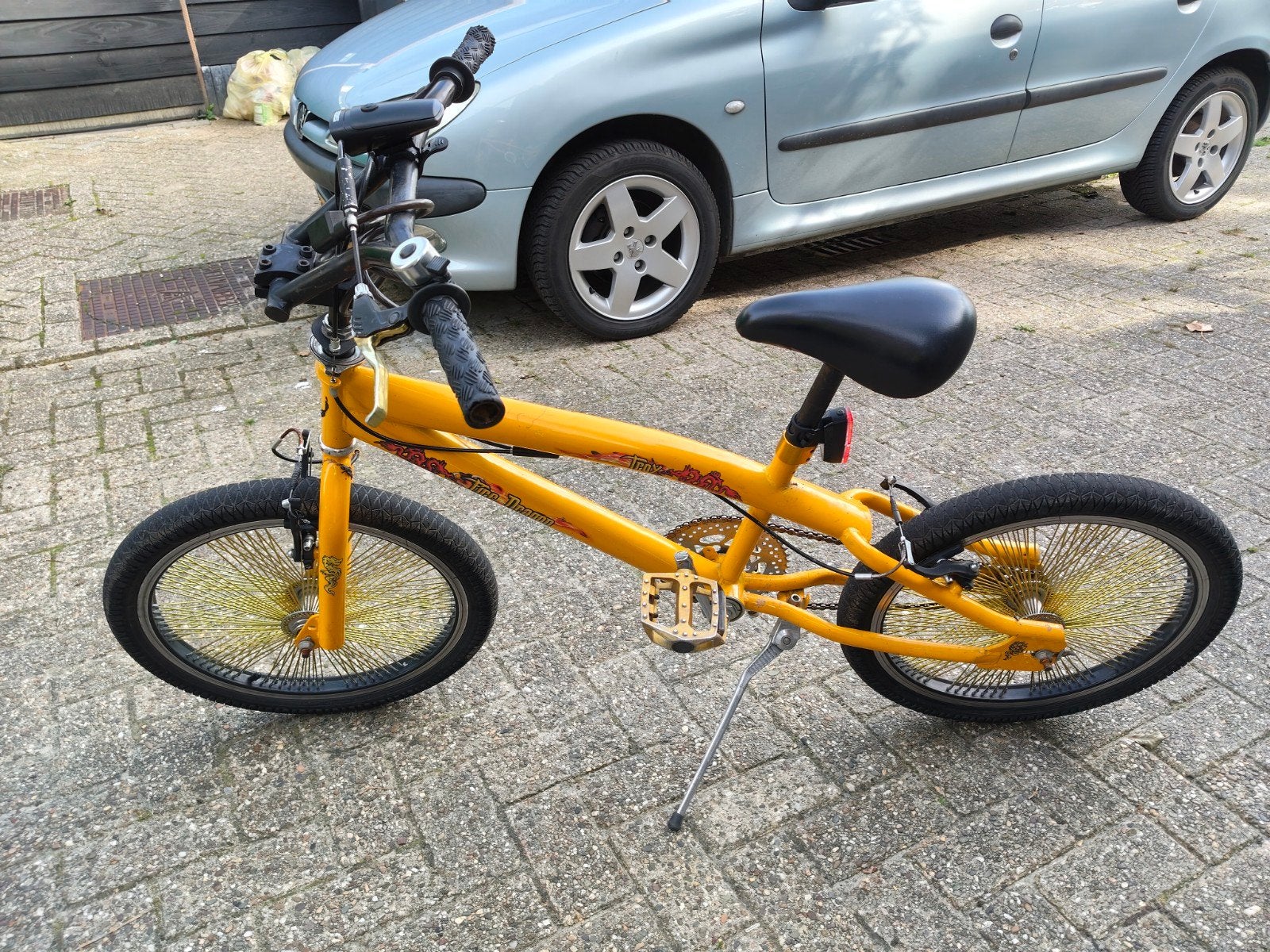 Super coole BMX met unieke velgen en 360 graden stuur, Ophalen, Velgrem, 20 tot 24 inch, Stuur 360° draaibaar