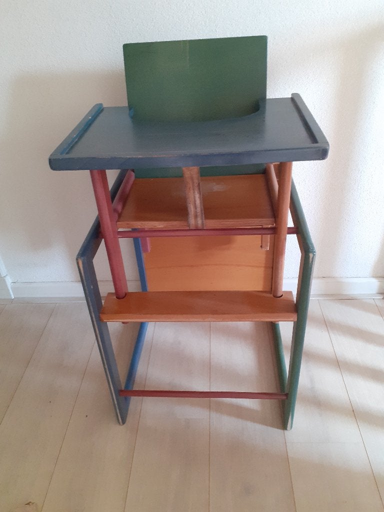 houten kinderstoel, Ophalen, Gebruikt, Overige typen, Afneembaar eetblad