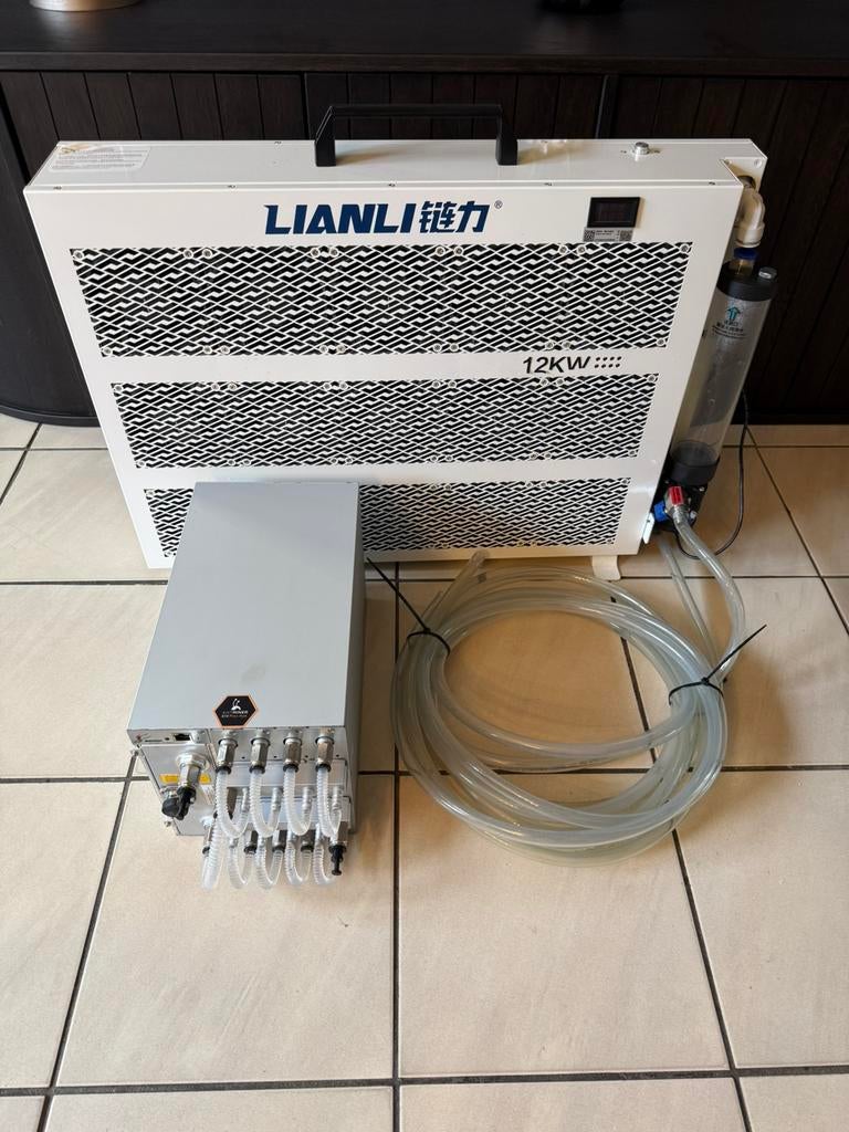 Bitmain Antminer S19Pro+ 191TH met Lianli 12kW koeler, Ophalen of Verzenden, Zo goed als nieuw, 1 TB of meer, Onbekend