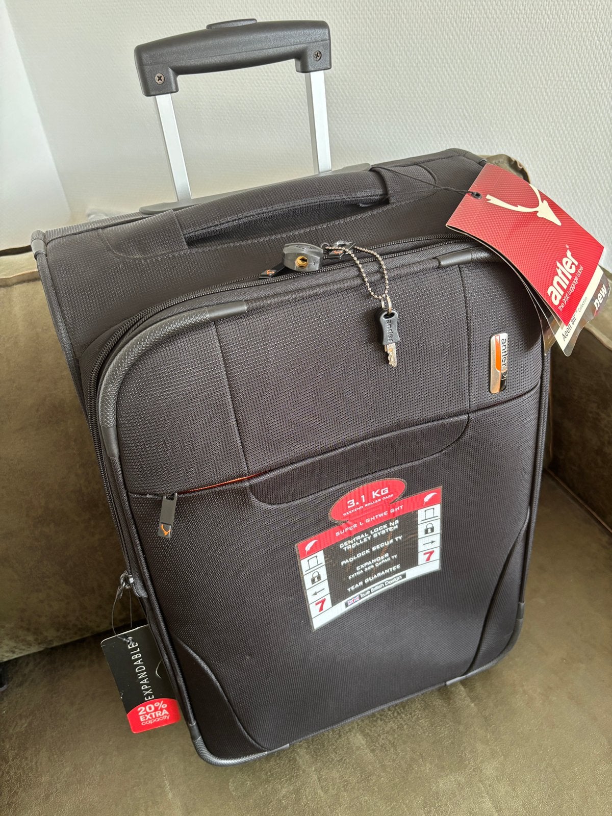 Trolley koffer van Antler, 50 tot 60 cm, Nieuw, Zacht kunststof, Wieltjes