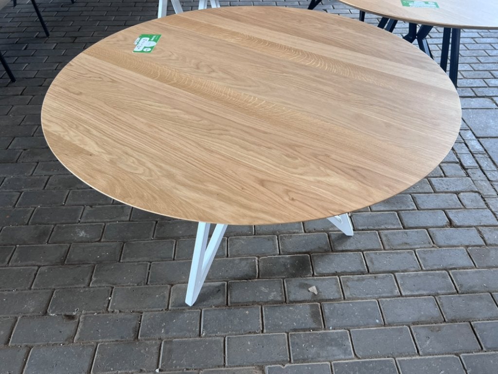 Studio Henk Eettafel rond 120 Eiken Butterfly wit | €2479 nu, Studio Henk, Rond, Nieuw, Ophalen of Verzenden