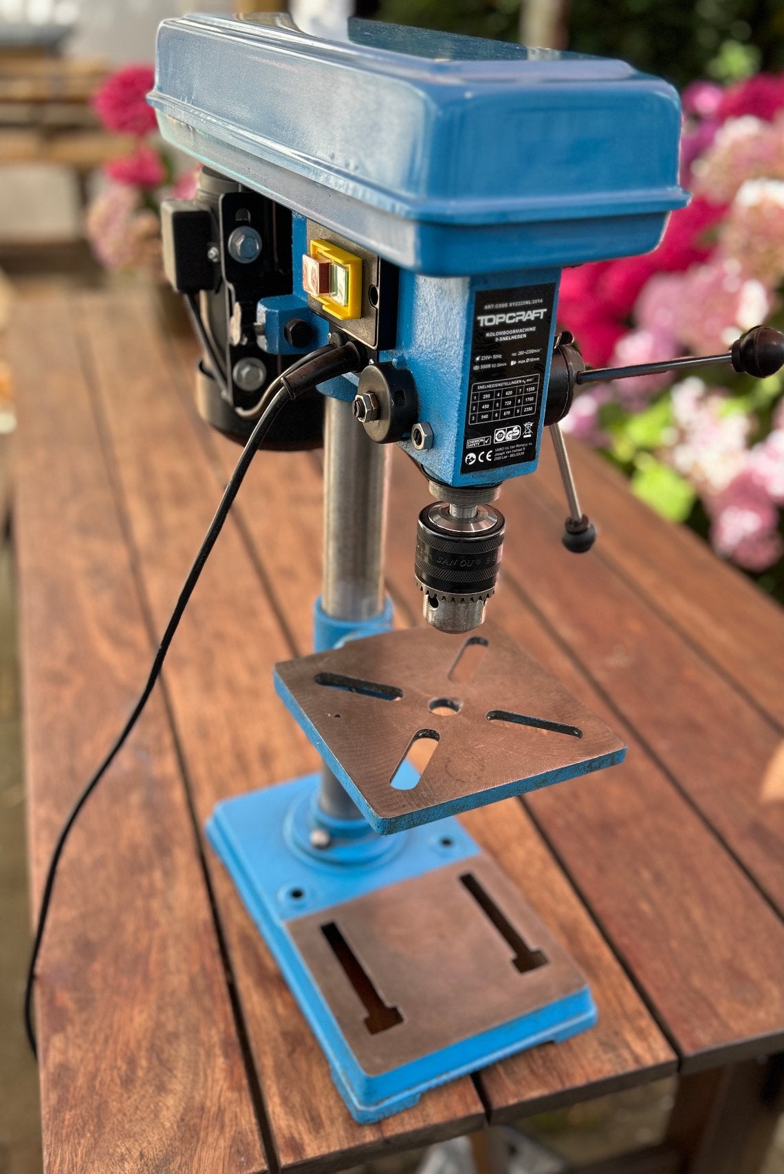 Kolomboormachine (tafel) Topcraft XY2225, Ophalen, Variabele snelheid, Zo goed als nieuw, Kolomboormachine