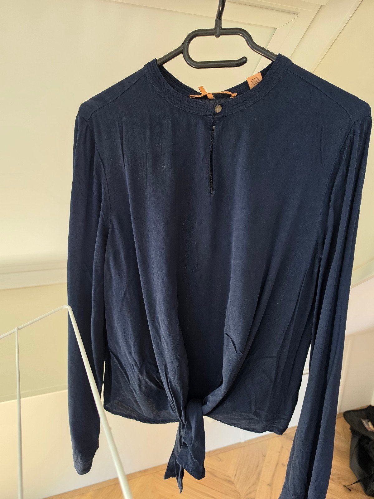 Blauwe blouse van scotch & soda maat L, Ophalen of Verzenden, Gedragen, Maat 42/44 (L), Blauw