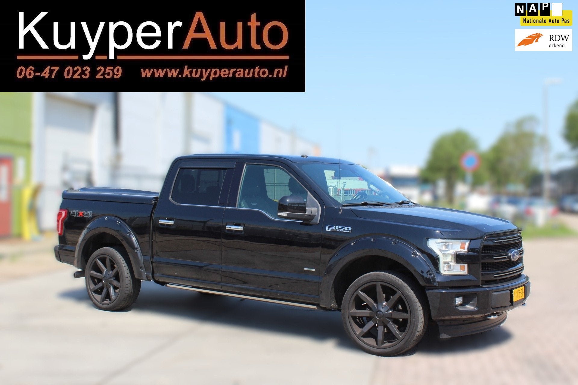Ford USA F150 3.5 V6 Ecoboost SuperCrew Platinum LPG marge A, Gebruikt, Euro 6, F-150, Zwart