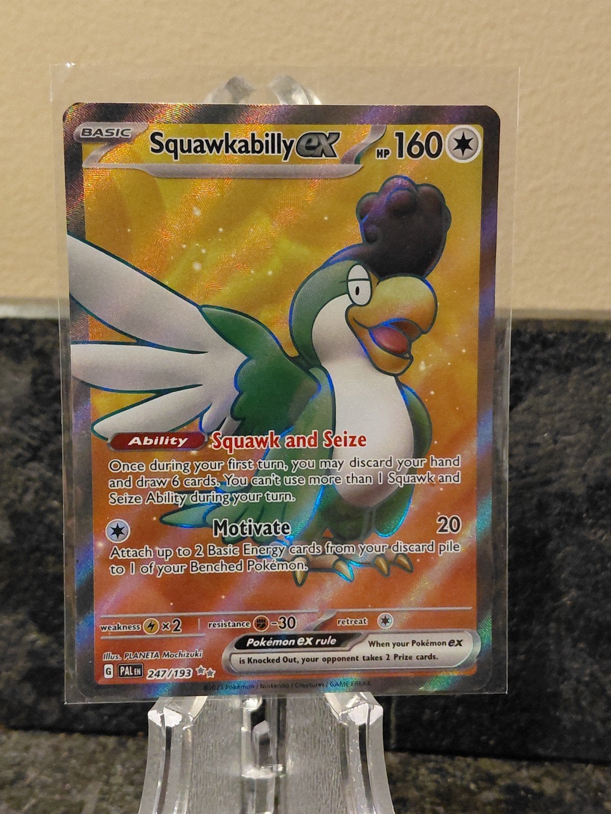 Squawkabilly ex 247/193 Full Art Pokémon kaart, Ophalen of Verzenden