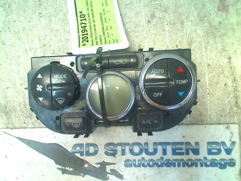 Bedieningspaneel Climate Control Note (E11) 2006, Auto-onderdelen, Airco en Verwarming, Gebruikt, Germany@nissan-services.eu, Kronenweg 38, Wesseling 50389, , Duitsland
