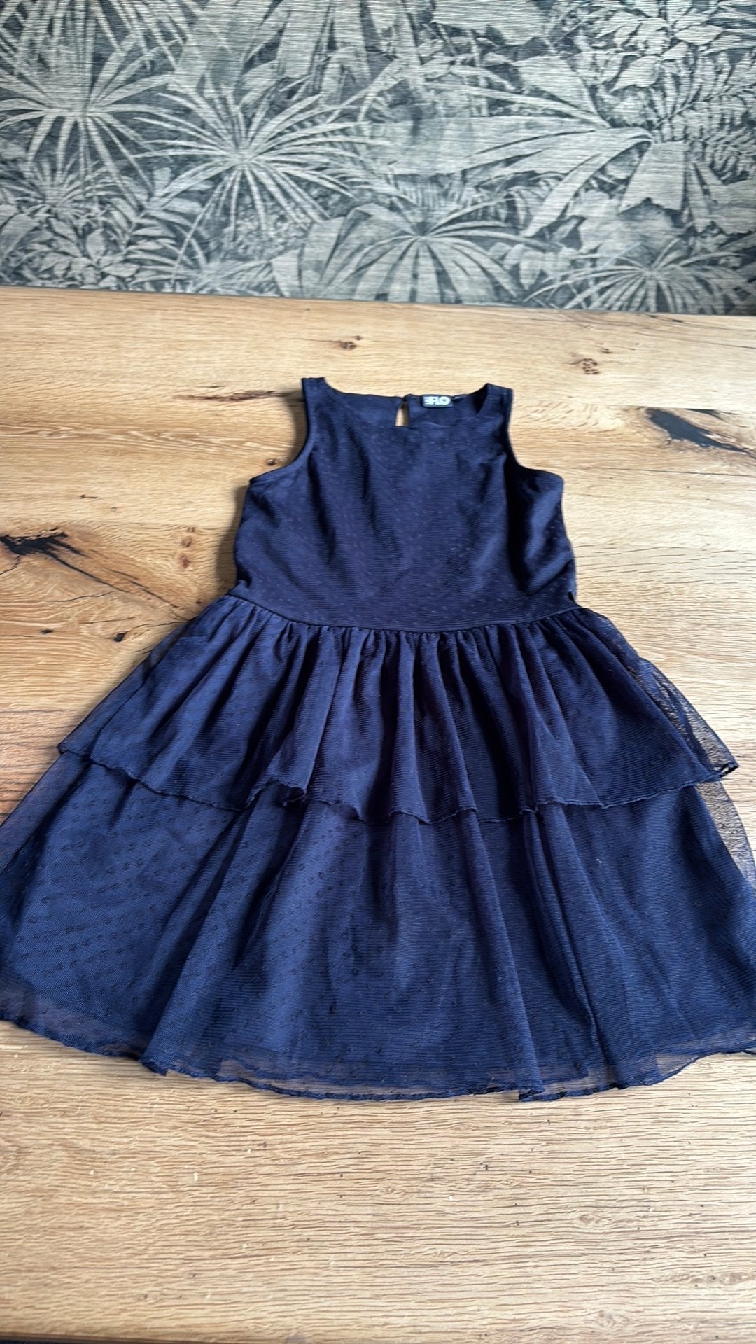 128 Like Flo mooie donkerblauwe feestjurk | mooie staat, Kinderen en Baby's, Kinderkleding | Maat 128, Ophalen of Verzenden, Zo goed als nieuw