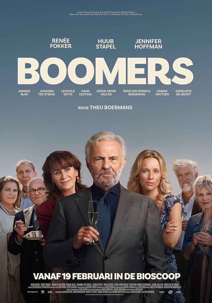 GEZOCHT: Filmposter Boomers (Huub Stapel, Theu Boermans), Rechthoekig Staand, Deurposter of groter, Ophalen of Verzenden, Zo goed als nieuw