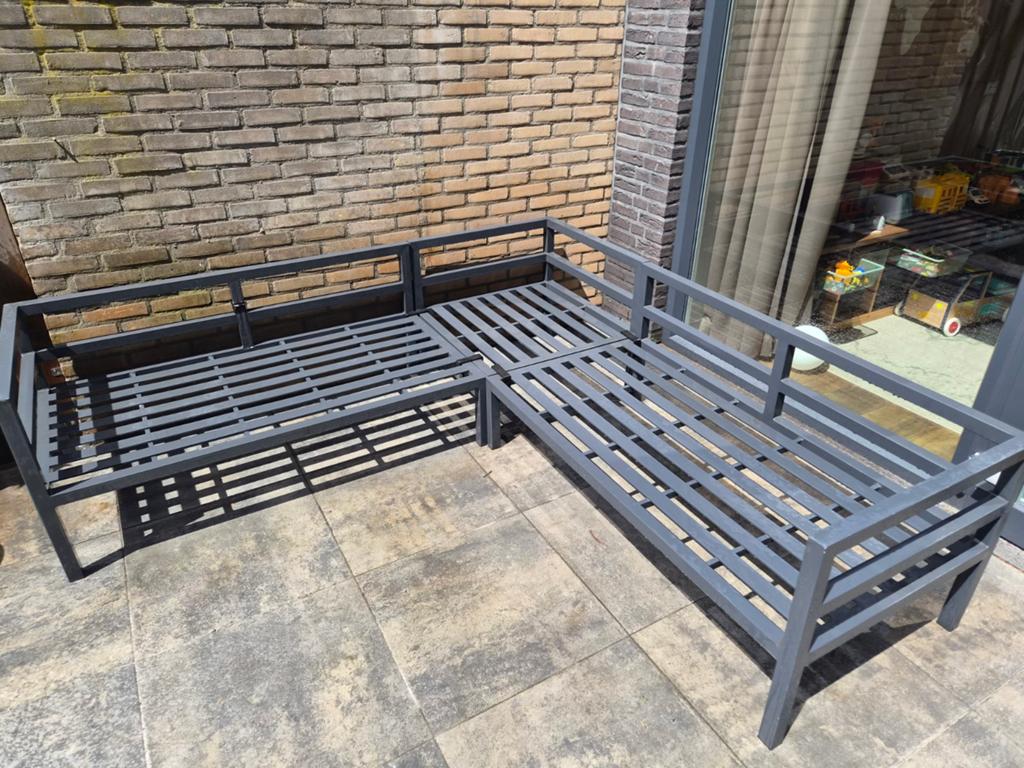 Aluminium loungeset Bois Le Duc (van Cranenbroek) antraciet, Ophalen, 5 zitplaatsen, Gebruikt, Aluminium
