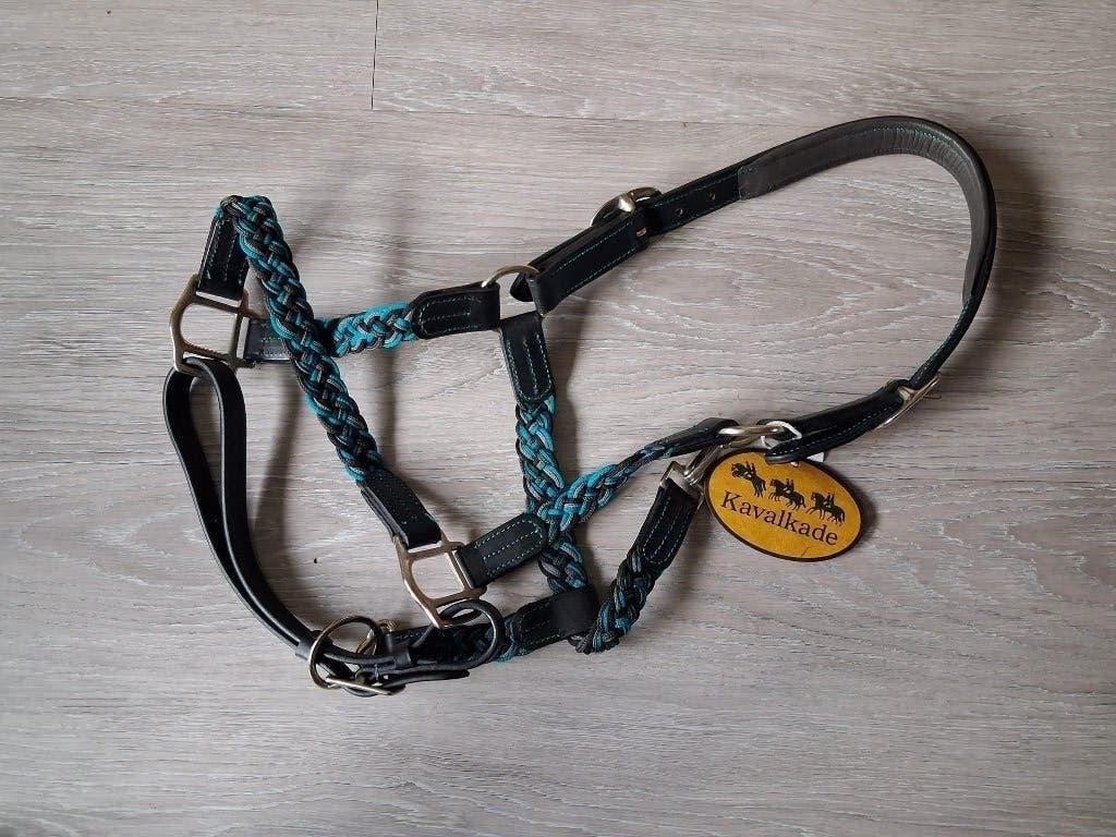 Luxe halster: Kavalkade Tessa, black/anthr/turquois-maat COB, Dieren en Toebehoren, Ophalen of Verzenden, Nieuw, Overige soorten