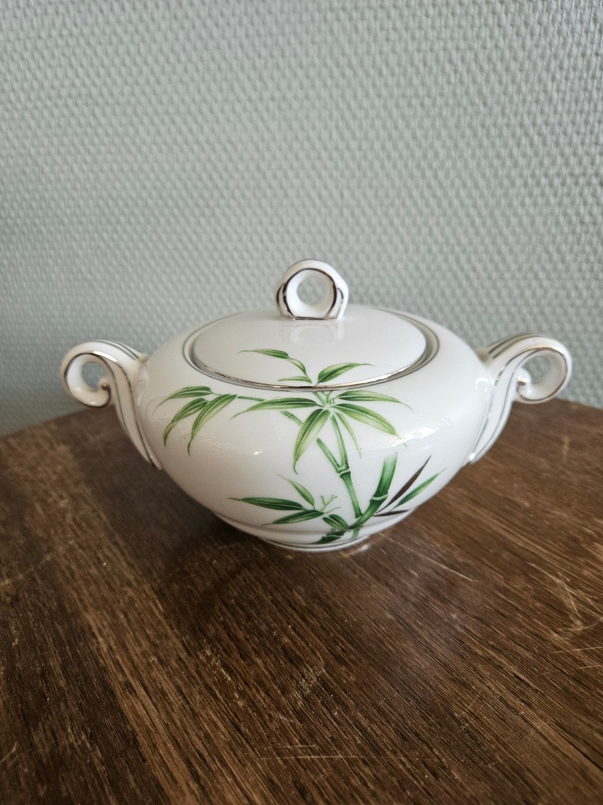 Vintage Sone China Japan, suikerpot met deksel, bamboemotief, Ophalen of Verzenden