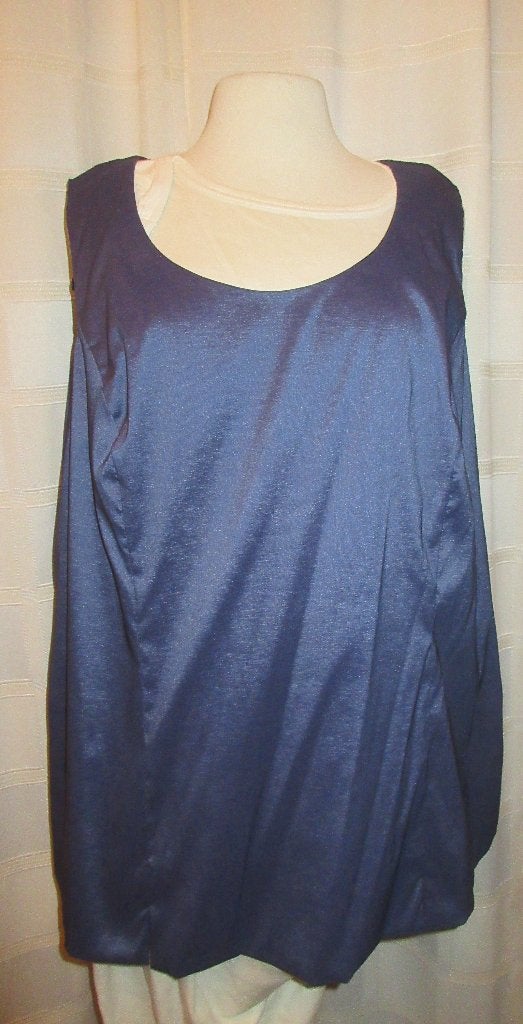 Feestelijke blauwe cocktailtop Ulla Popken maat 48 A20, Kleding | Dames, Kerstmis of Sinterklaas, Maat 46/48 (XL) of groter, Nieuw