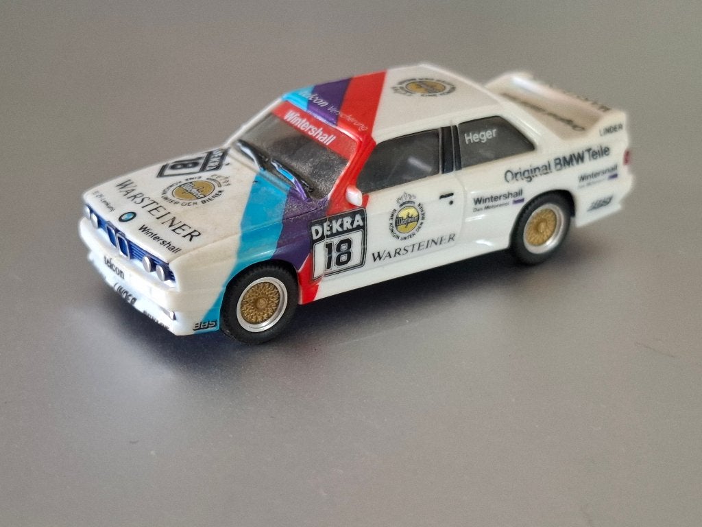 1:87 BWM 3-serie E30 DTM Heger Herpa € 5, Verzenden, Zo goed als nieuw, Auto, Herpa