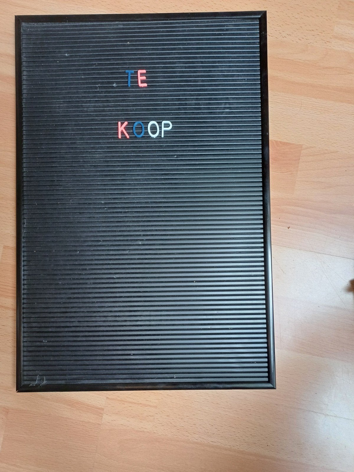 Letterbord met letters - Zwart, Ophalen, Gebruikt, Zwart, Kunststof