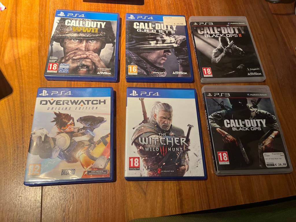 Diverse PS4 & PS3 Games: Call of Duty, Witcher, Spider-Man, Vanaf 18 jaar, Shooter, 1 speler, Ophalen of Verzenden