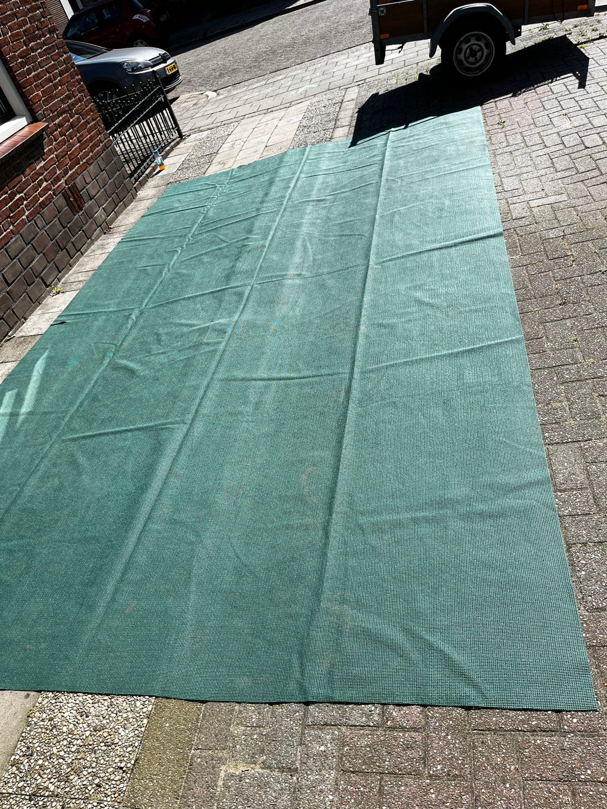 net tenttapijt 5x3 groen, Ophalen of Verzenden, Zo goed als nieuw