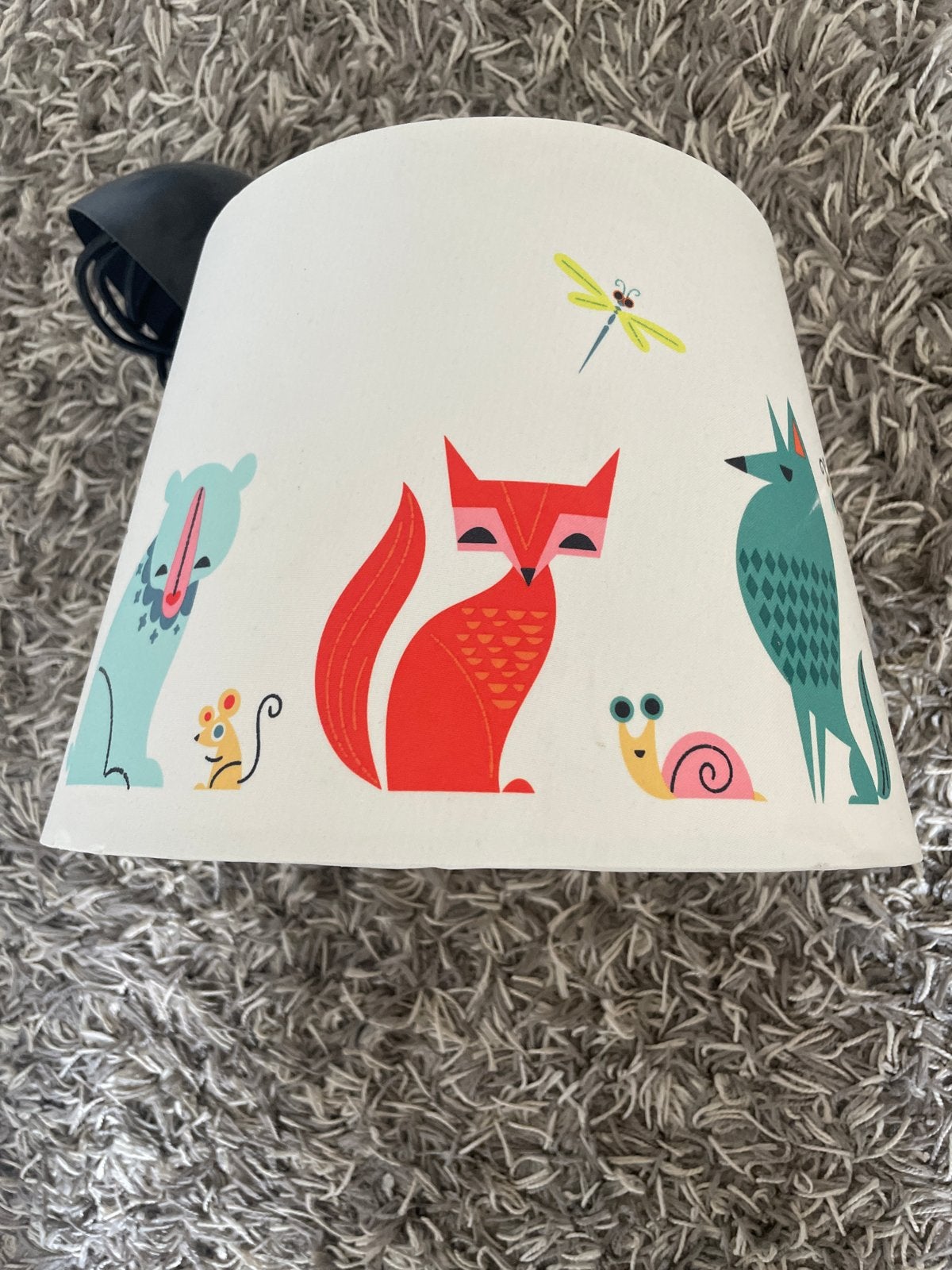 Ikea hanglamp met dierenprint voor kinderkamer, Overige stijlen, Gebruikt, Meerkleurig, Textiel