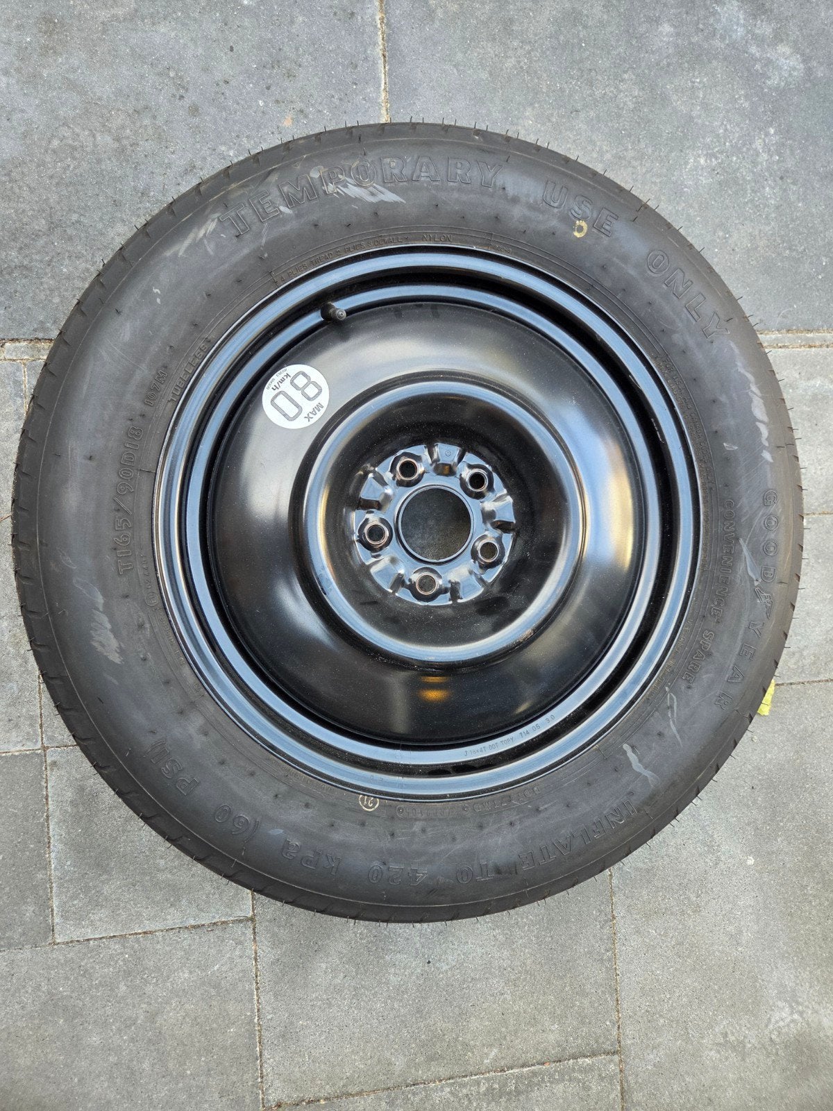Goodyear T165/90D18 thuiskomer, Auto-onderdelen, Ophalen, 18 inch, Gebruikt, Banden en Velgen