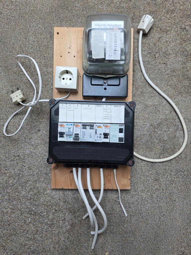 Elektrische installatie met kWh-meter en groepenkast, Ophalen of Verzenden