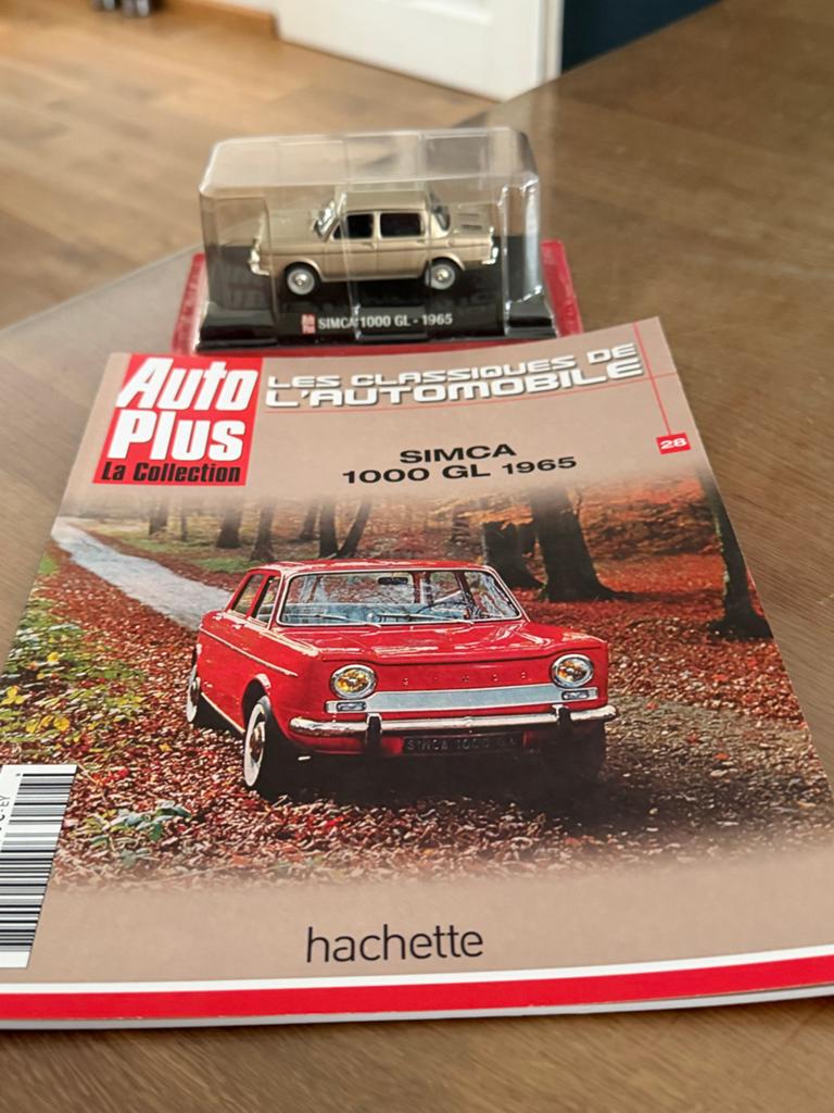 Simca 1000 GL 1965 modelauto met Auto Plus magazine, Ophalen of Verzenden, Nieuw, Auto, Overige merken