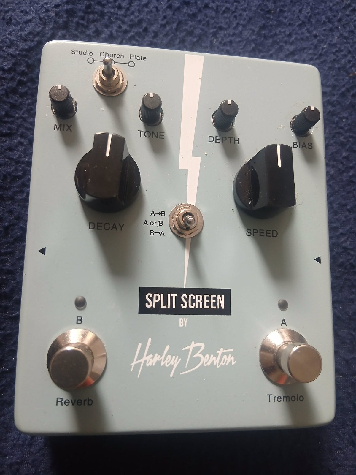 Harley Benton Split Screen Reverb & Tremolo poor man’s Flint, Muziek en Instrumenten, Effecten, Ophalen of Verzenden, Gebruikt