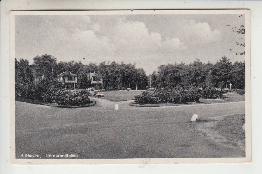 Bilthoven, Rembrandtplein, Ophalen of Verzenden, 1920 tot 1940, Gelopen, Utrecht