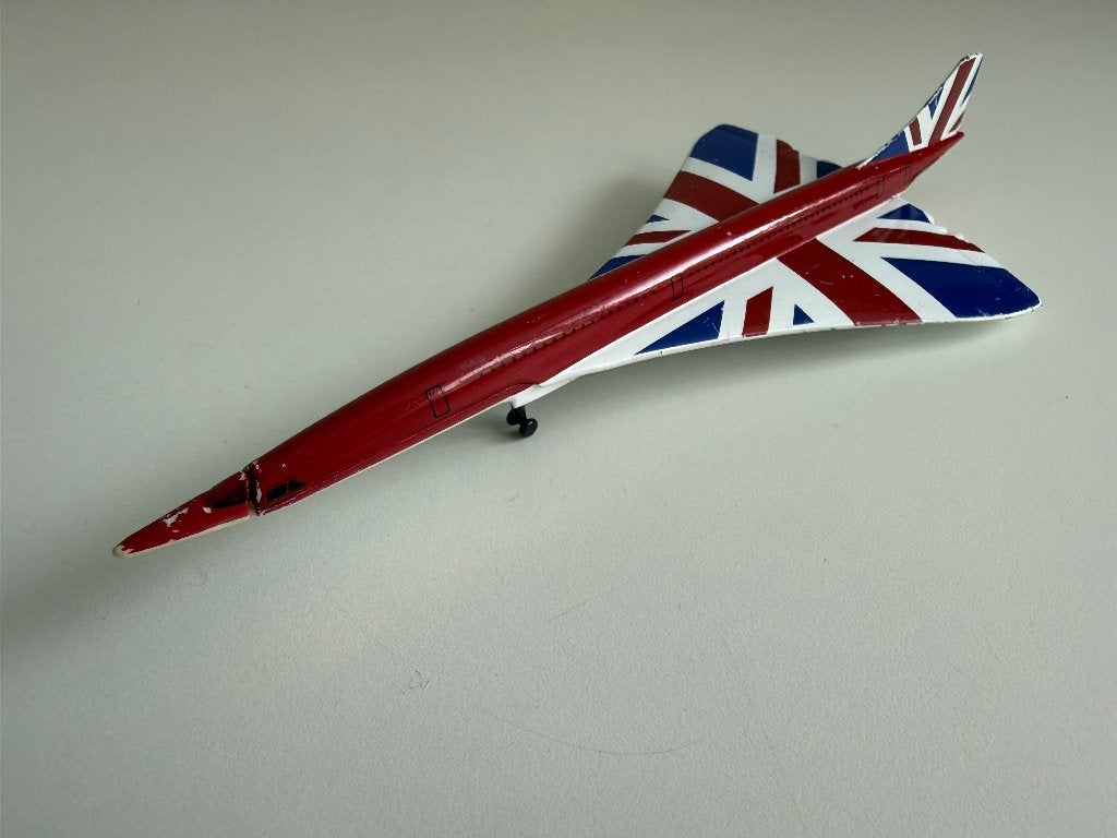 Corgi Concorde schaalmodel 'Union Flag British Airways', Overige merken, Ophalen of Verzenden, Vliegtuig, Gebruikt