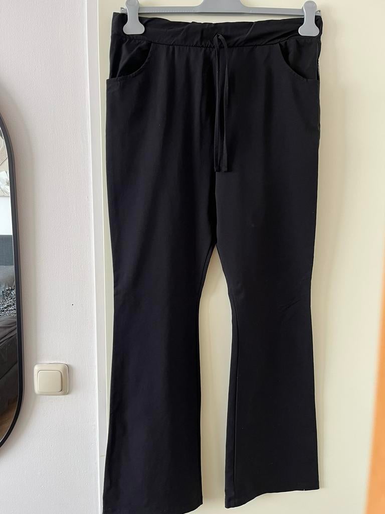 Zgan flared travelbroek je m’ appelle maat 40, Maat 38/40 (M), Zwart, Ophalen of Verzenden, Zo goed als nieuw