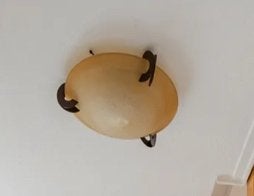 Plafondlamp ter overname - t.e.a.b., Ophalen, Beige, Gebruikt, Glas