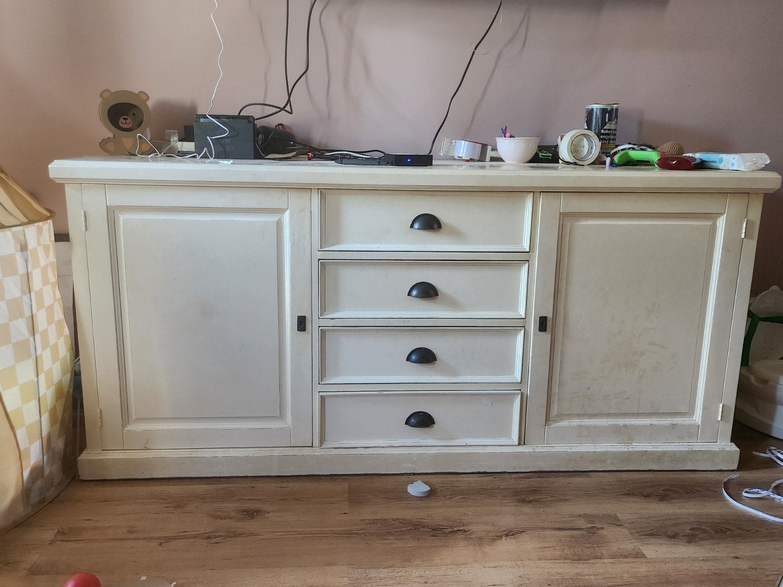 Groot dressoir - opknapper, Huis en Inrichting, Kasten | Dressoirs, Ophalen, Gebruikt, 150 tot 200 cm, 25 tot 50 cm