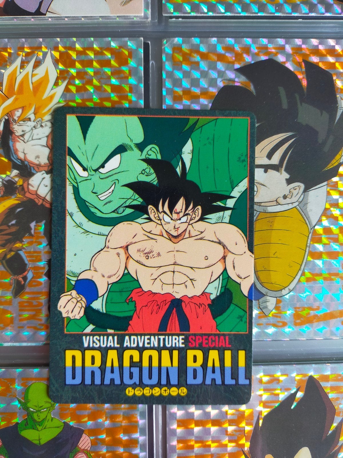 Zeldzame Dragon Ball Z Visual adventure Goku & Vegeta kaart, Ophalen of Verzenden, Zo goed als nieuw, Losse kaart