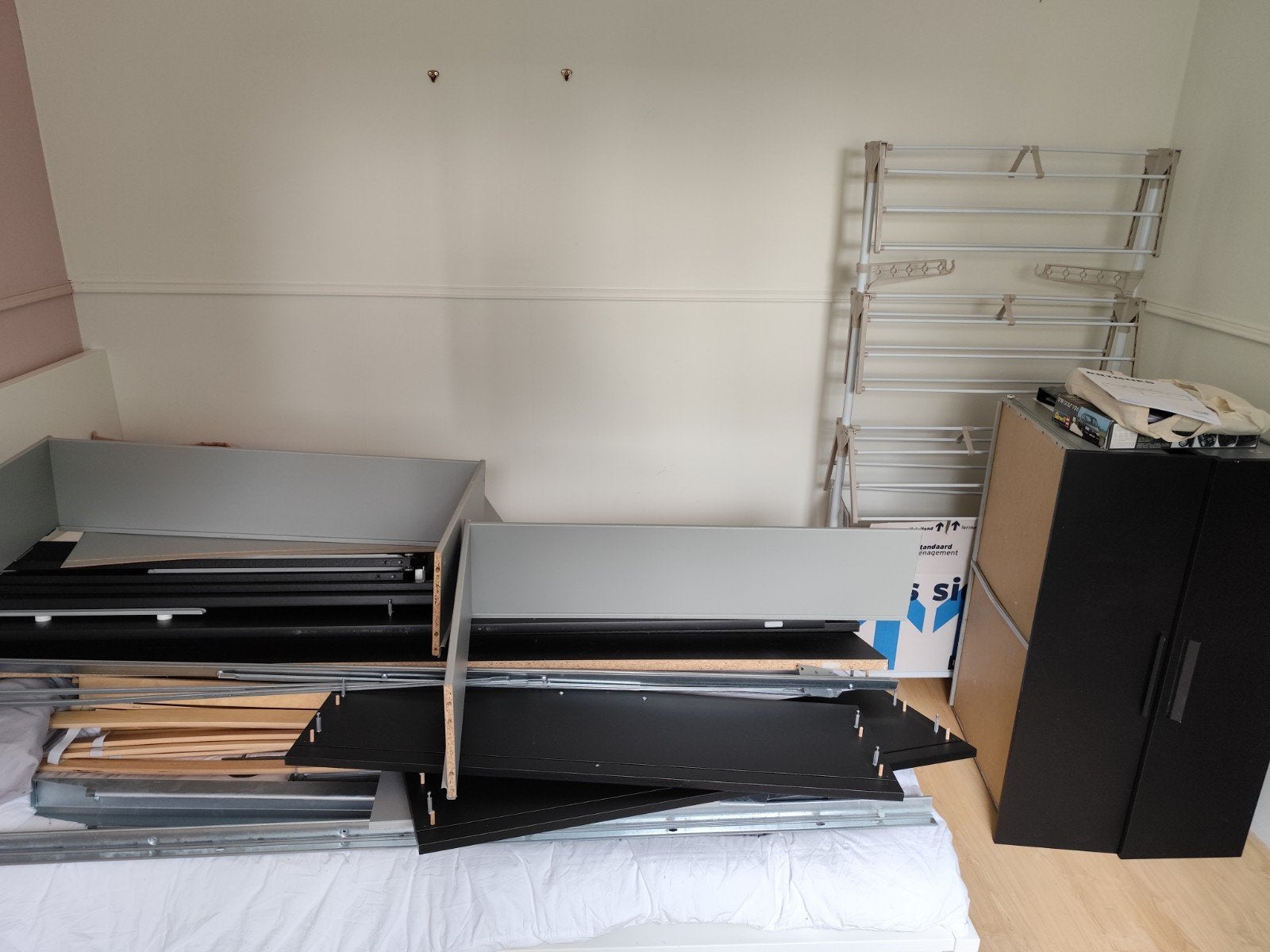 Gedemonteerd Ikea bed Brimnes, 180 x 200