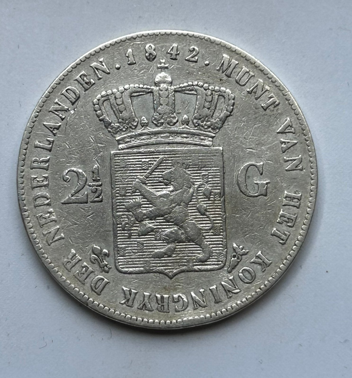 Rijksdaalder 1842, Postzegels en Munten, Munten | Nederland, Ophalen of Verzenden, 2½ gulden